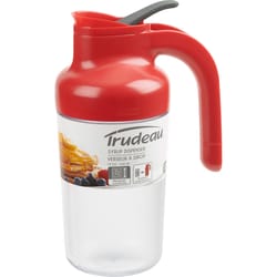 Trudeau Red Plastic Syrup Dispenser 19 oz