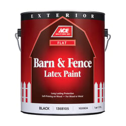 Ace Flat Black Barn and Fence Paint Exterior 1 gal