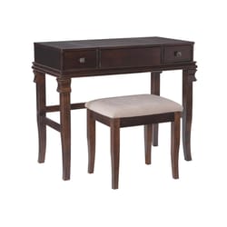 Linon Home Decor Abberly  Modern 35 in. W X 19 in. L Rectangular Vanity Table Set