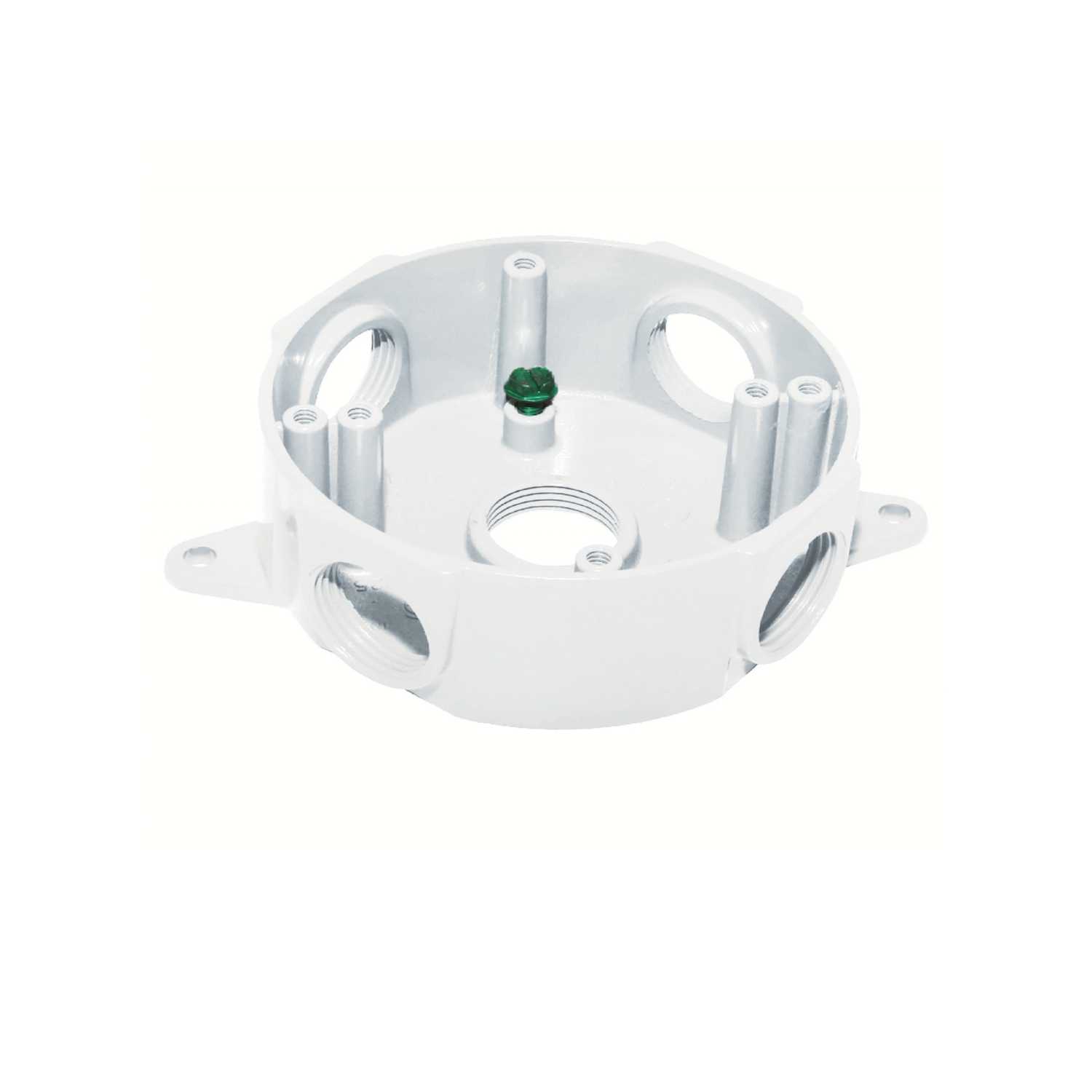 Sigma Electric 25/16 in. Round Metallic Weatherproof Box White Ace