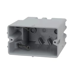 Madison Electric Smart Box Rectangle PVC Horizontal Electrical Box Gray