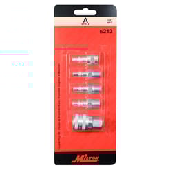 Milton Air Coupler and Plug Set 1/4 in. 5 pc