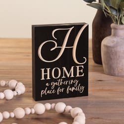 P Graham Dunn 7 in. H X 2 in. W X 6 in. L Black MDF Word Block