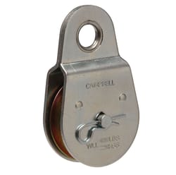 Campbell 2 in. D Zinc Plated Steel Fixed Eye Single Sheave Rigid Eye Pulley