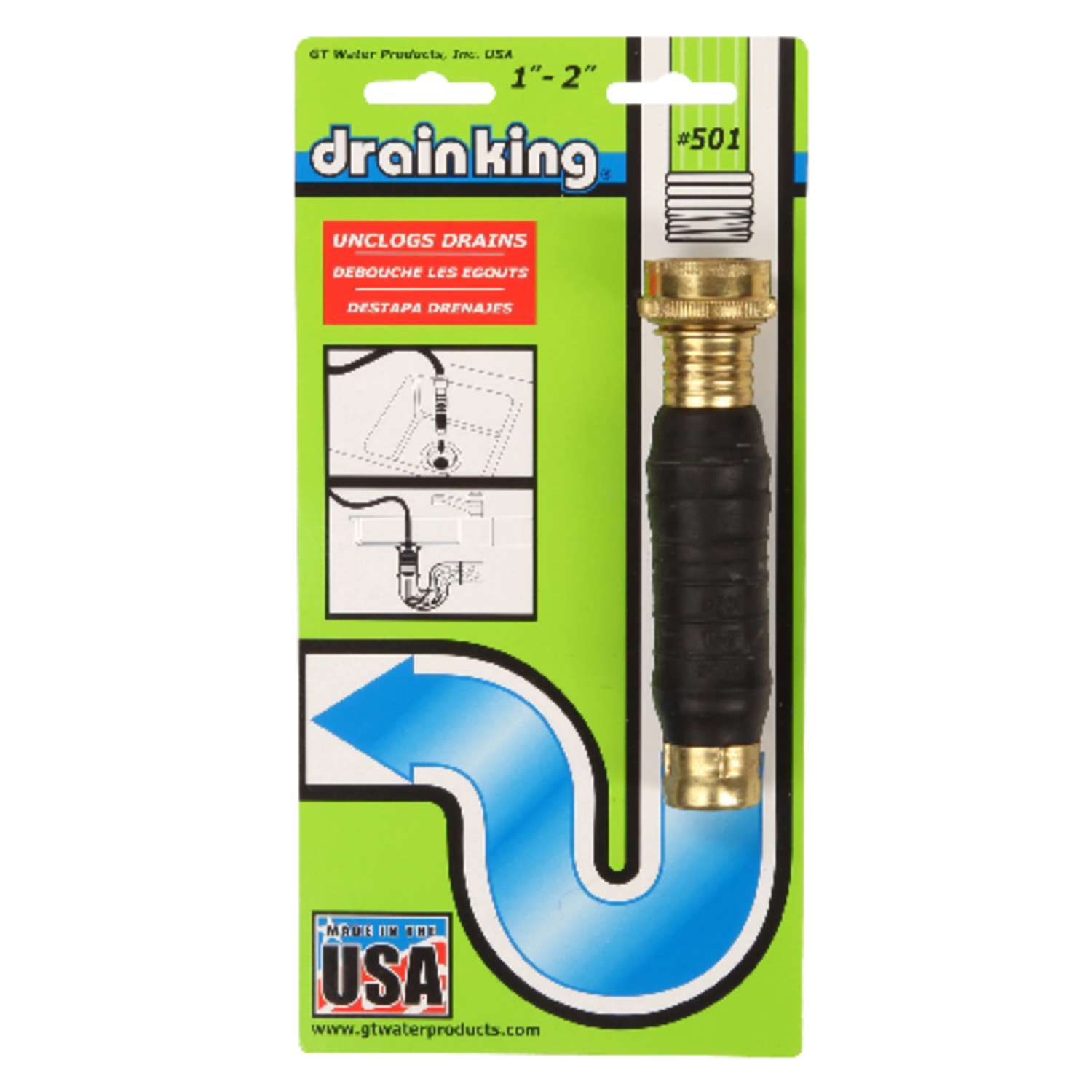 Water Products Inc 501 Drain King; 1-Inch to 2-Inch G.T 