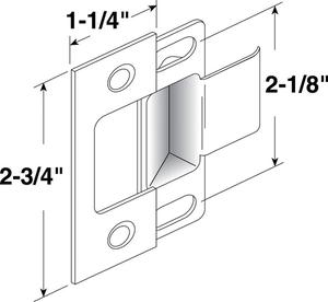 Prime-Line U 94867 Adjustable Strike Plate – 2-3/4" X 2-1/8", Bronze, 3-Piece Set For Door Frames