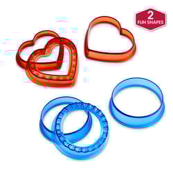 HIC Kitchen Blue/Red Plastic Sandwich Decrusters
