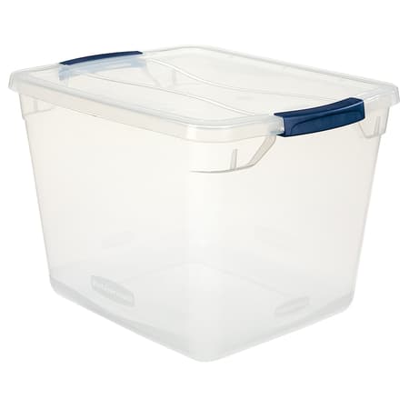 Rubbermaid Roughneck 18 gal Navy Storage Box 16.375 in. H X 15.875 in. W X  23.875 in. D Stackable - Ace Hardware