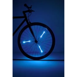 Brightz Spin Brightz Blue LED Bike Accessory ABS Plastics, Silicone/Rubber, Electronics 1 pk