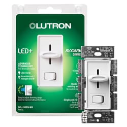 Trimatron 600-Watt Single-Pole Universal Rotary Dimmer, White/Light Almond