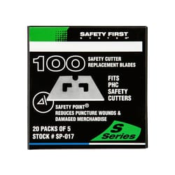 Pacific Handy Cutter Carbon Steel Safety Point Replacement Blade 2.625 in. L 100 pk