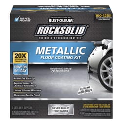 Rust-Oleum RockSolid High-Gloss Silver Bullet Garage Floor Coating Kit 70 oz