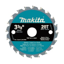 Makita 3-3/8 in. D X 15 mm N/A Carbide Tipped Circular Saw Blade 20 teeth 1 pk