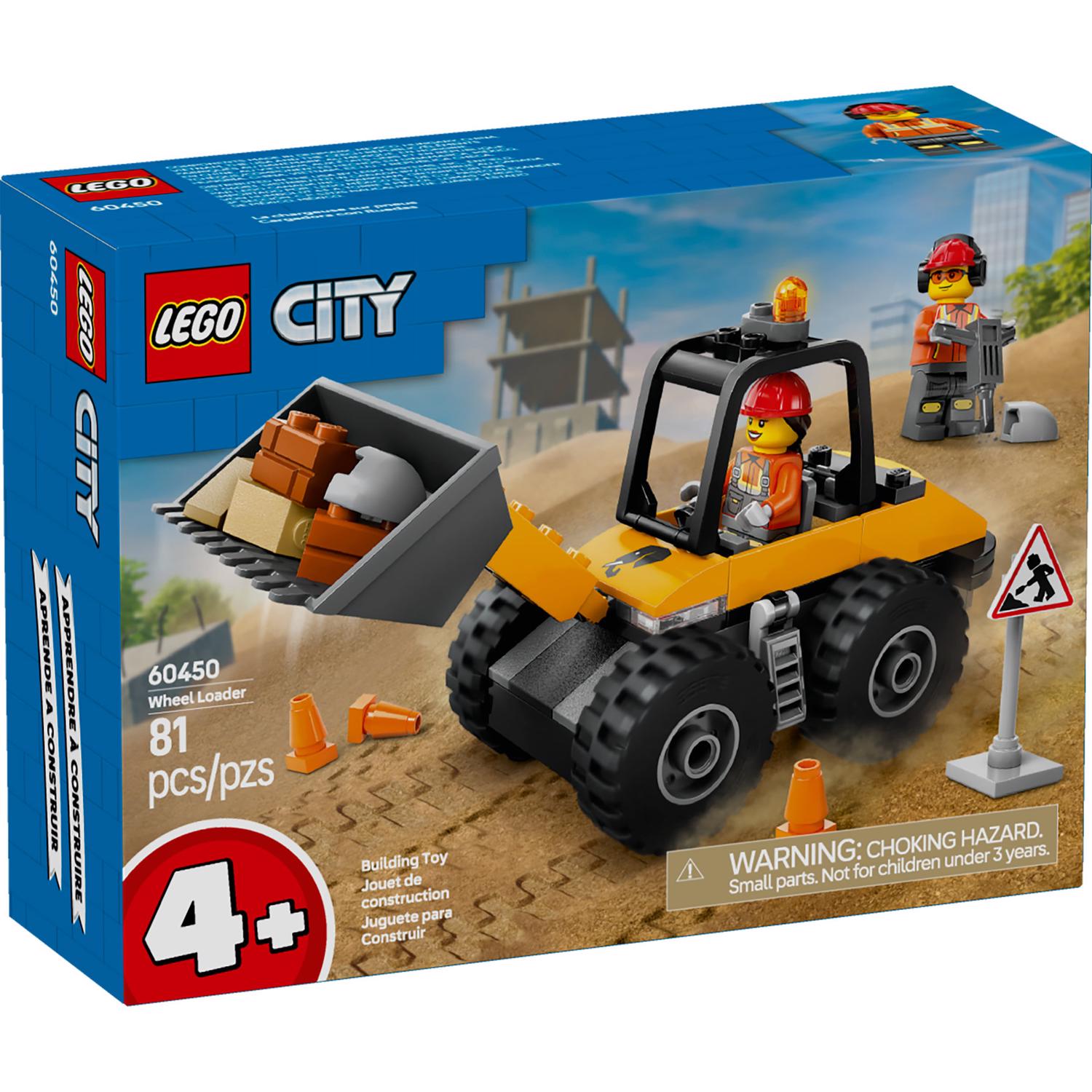 LEGO City Yellow Construction Wheel Loader Building Toy Multi