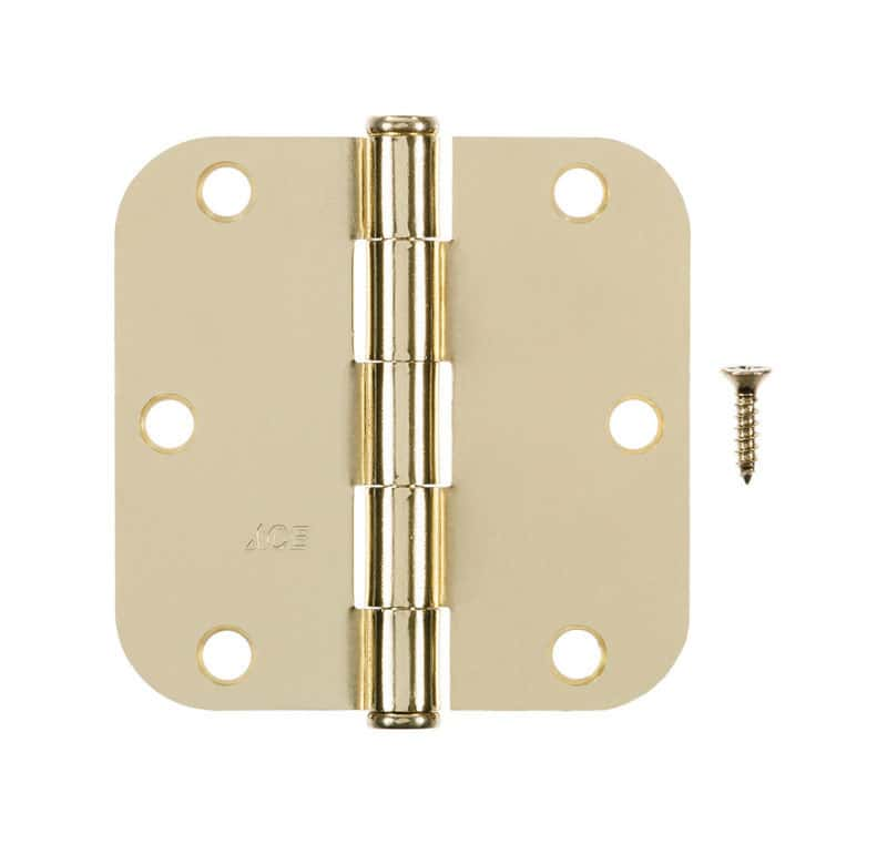 Ace 3 1 2 Inch L Bright Brass Residential Door Hinge 1 Ace Hardware