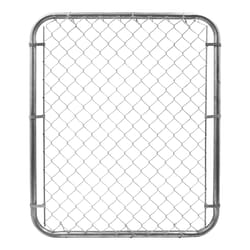 YardGard 48 in. H 12 Ga. Galvanized Silver Metal Chain Link Fence Gate