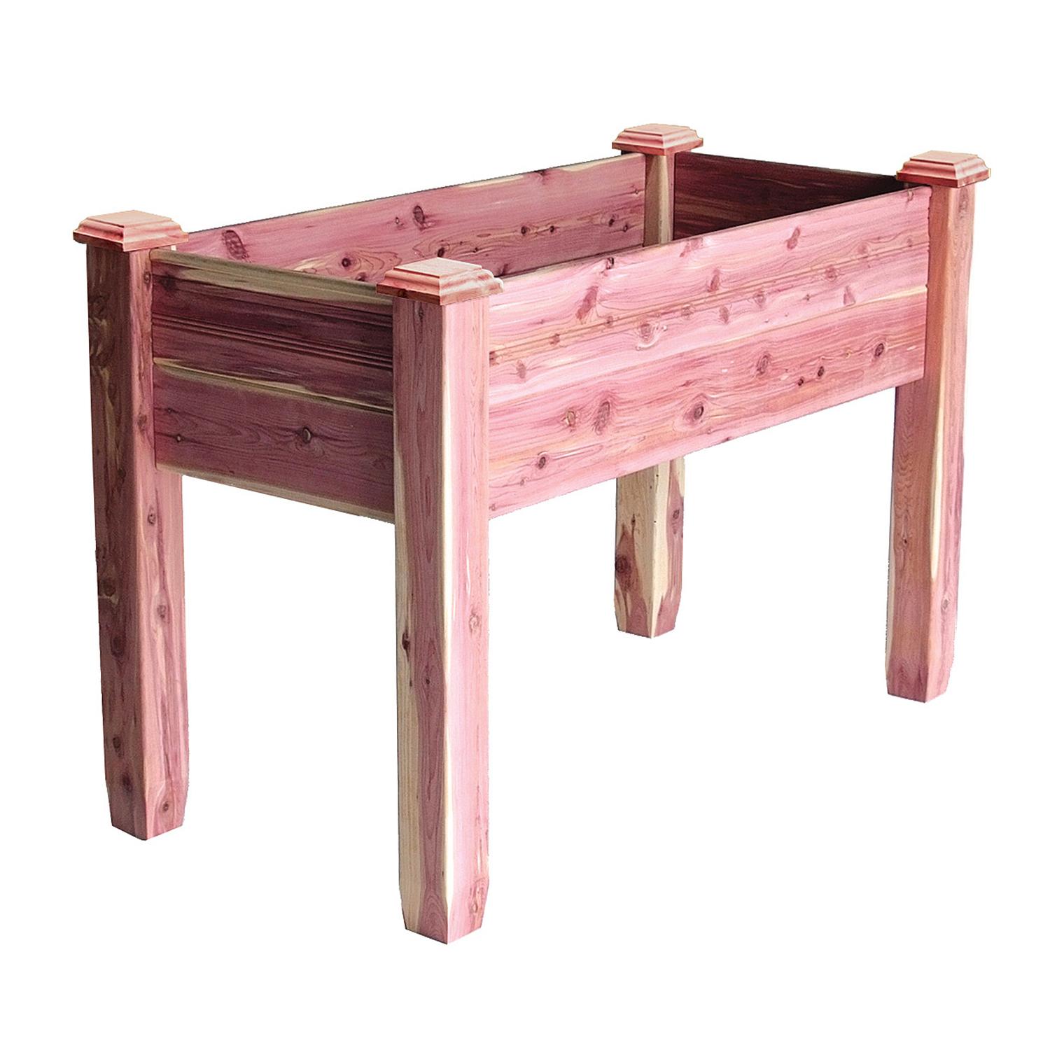 UPC 859996003324 product image for Classic Baluster  Red  Cedar Wood  Elevated Garden Bed Kit  32 in. H x 48 in. L  | upcitemdb.com