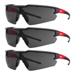 Milwaukee Anti-Fog Safety Glasses Tinted Lens Black/Red Frame 3 pk