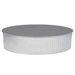 Imperial 7 in. D Galvanized steel Crimped Pipe End Cap