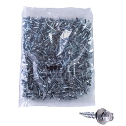 HILLMAN Power Pro No. 10 Ga. X 1 in. L Hex Drive Washer Head Coarse Roofing Screws