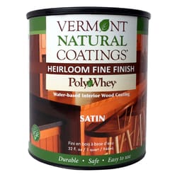 Vermont Natural Coatings PolyWhey Satin Clear Water-Based Furniture Finish 1 qt