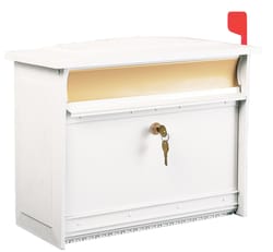 Gibraltar Mailboxes Mailsafe Contemporary Plastic Wall Mount White Mailbox