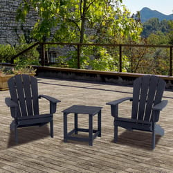 Living Accents Faux Gray Wood Frame Adirondack Chair