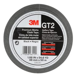 3M 1.88 in. W X 54.6 yd L Black Gaffer's Tape