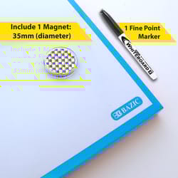 Bazic Products 14 in. H X 14 in. W Screw-Mounted Magnetic Dry Erase Board