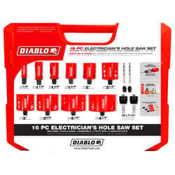 Diablo Bi-Metal Electrician Hole Saw Set 16 pc