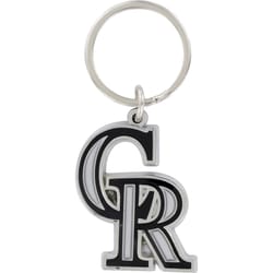 HILLMAN MLB Tempered Steel Silver Split Ring Keychain