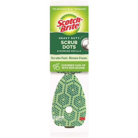 Scotch-brite Refill Sponge Heads for Heavy-duty Dishwand - 2 pack