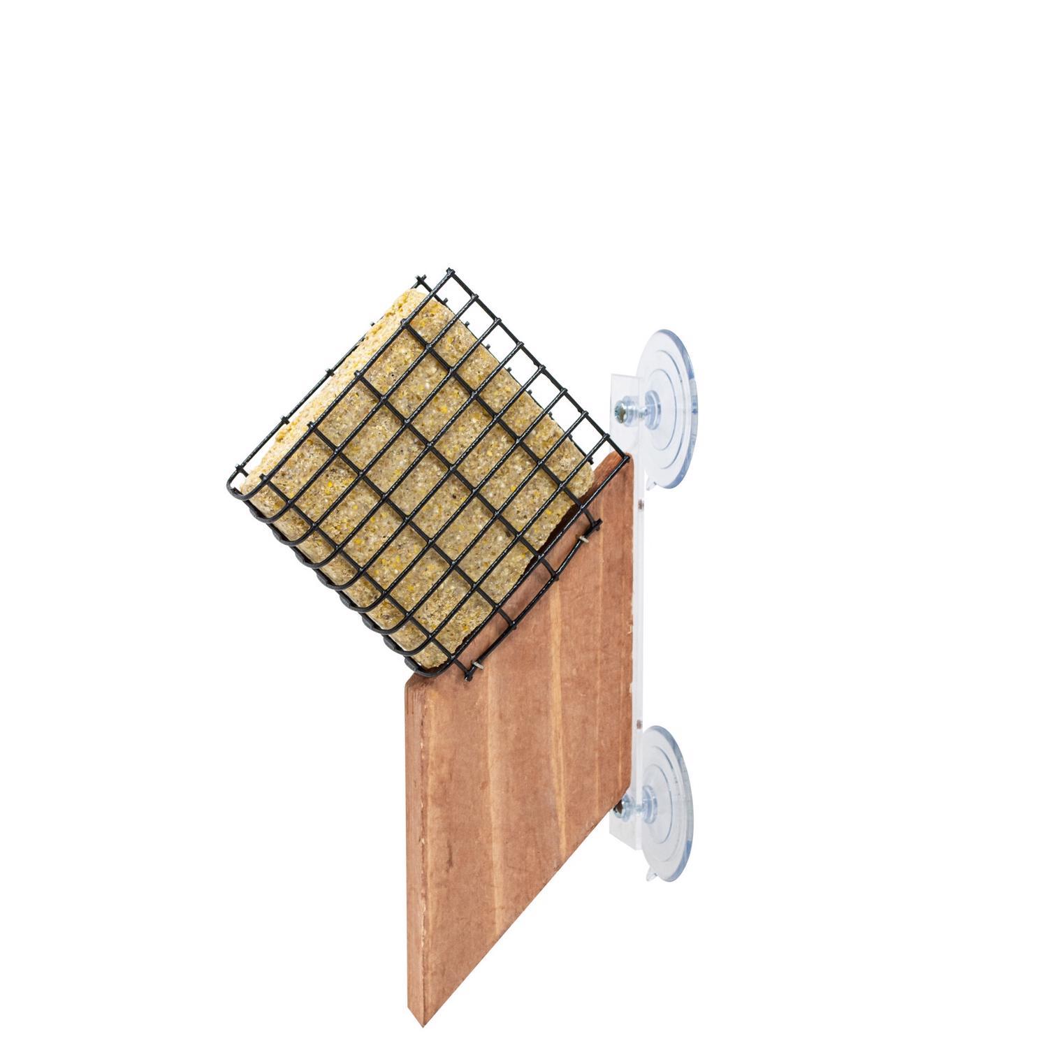 Songbird Essentials Woodpecker Wood Suet Window Feeder Mfr SE539 Ace