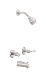 OakBrook Essentials 2 Lever Handle Tub and Shower 2-Handle Brushed Nickel Tub and Shower Faucet