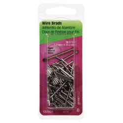 HILLMAN 18 Ga. X 7/8 in. L Bright Steel Brad Nails 1 pk 2 oz