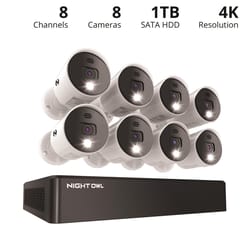 NightOwl Hardwired Indoor and Outdoor Smart-Enabled DVR Security Camera System