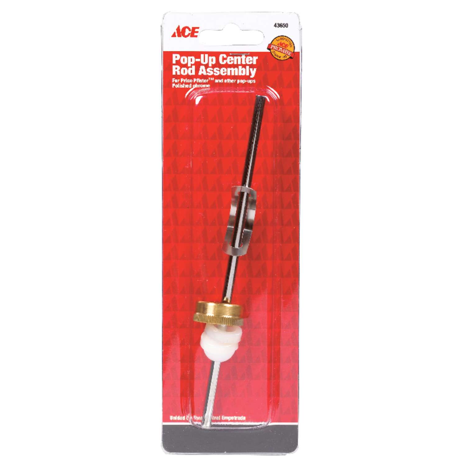 Ace 5/8 in. Dia. Polished Chrome PopUp Center Rod Assembly Ace Hardware