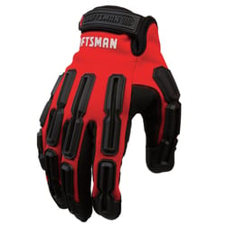 Craftsman L Polyester Black/Red Impact Gloves