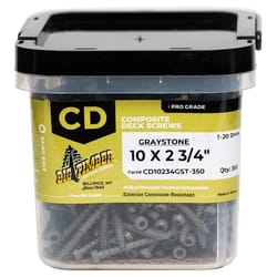 Big Timber No. 10 Sizes X 2-3/4 in. L Graystone Star Trim Head Composite Deck Screws 5 lb 350 pk