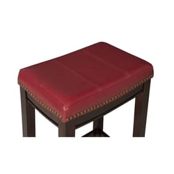 Linon Home Decor Red Polyurethane Barstool 24 in.