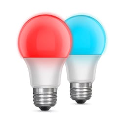 Feit A19 E26 (Medium) Party Bulb Color Changing 5 Watt Equivalence 2 pk