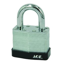 Ace 1-3/8 in. H X 1-3/4 in. W X 1-5/8 in. L Steel Double Locking Padlock 1 pk Keyed Alike