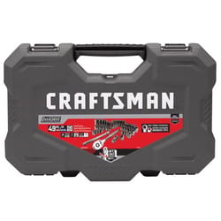 Craftsman Overdrive 3/8 in. drive Metric/SAE 6 Point Mechanic's Tool Set 49 pc