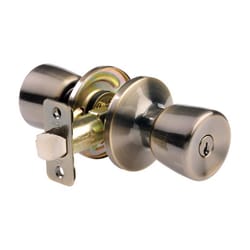 Ace Tulip Antique Brass Entry Door Knob KW1 1-3/4 in.