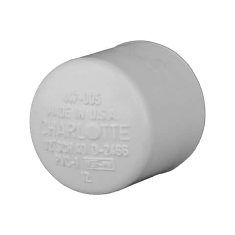 Charlotte Pipe 8 in. PVC Schedule 40 Socket Cap PVC 02116 2400 - The Home  Depot