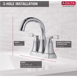 Delta Sawyer Chrome Traditional Pop-up Bathroom Sink Faucet 4 in.