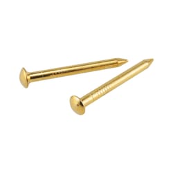 HILLMAN OOK Brass-Plated Gold Hardwall Picture Hanging Nails 20 lb 10 pk