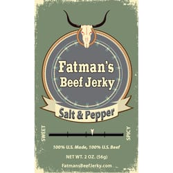 Fatmans Beef Jerky Salt and Pepper Beef Jerky 2 oz Packet