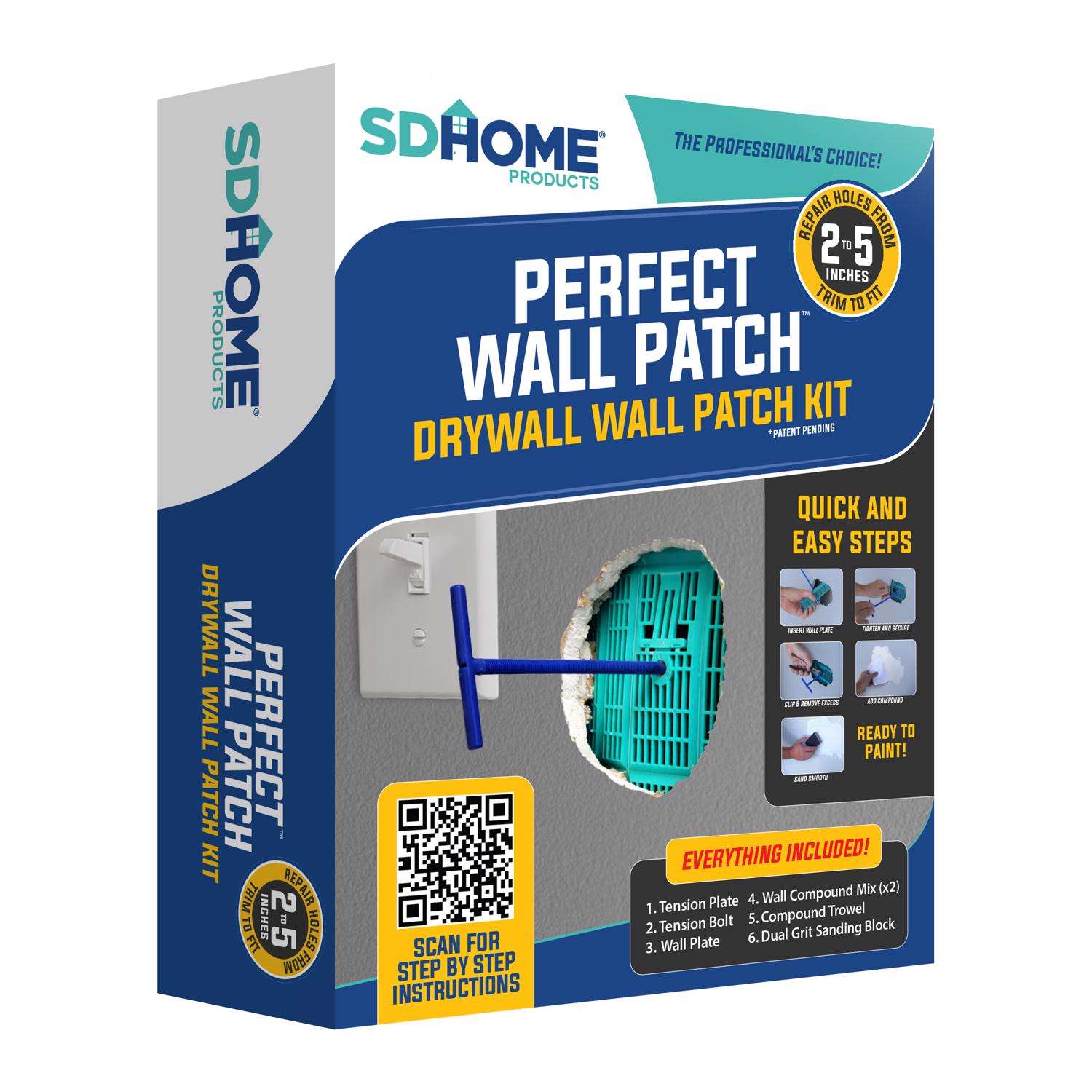 Perfect Wall Patch Drywall Repair Kit 9.25 in. W X 7.25 in. L X 5/8 in