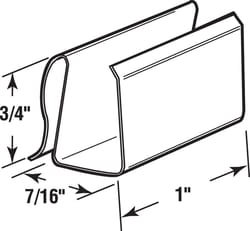 Prime-Line Black Vinyl Retainer Clip For 3/8 inch 6 pk